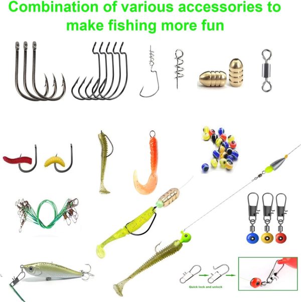 437/243Pcs Fishing Lures Kit for Freshwater &Saltwater,Bass Fishing Lure - Image 6