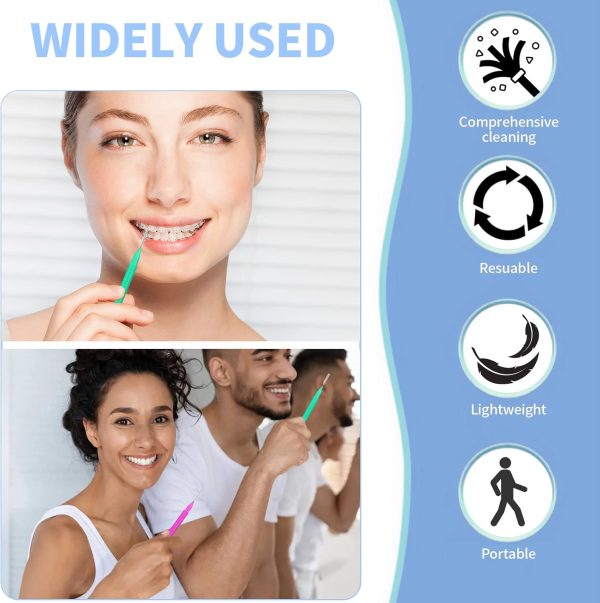 Interdental Brush, 100Pcs Soft Braces Brush Set, 40Pcs Tooth Flossing Head - Image 5