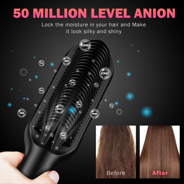 MiroPure Hair Straightener Brush with 13 Temp Settings, Ring Straightening - Image 3
