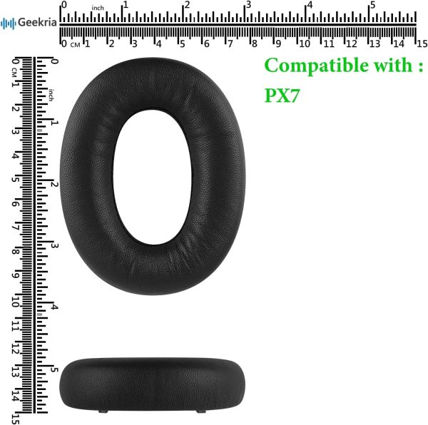 Geekria Elite Sheepskin Replacement Ear Pads for Bowers & Wilkins B&W PX7, - Image 6