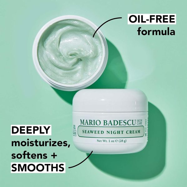 Mario Badescu Seaweed Night Cream & Vitamin C Serum Bundle, Hydrating Night - Image 3