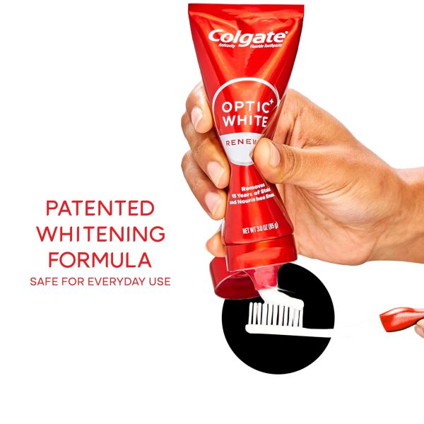 Colgate Optic White Renewal Teeth Whitening Toothpaste, Whitening Fluoride - Image 5