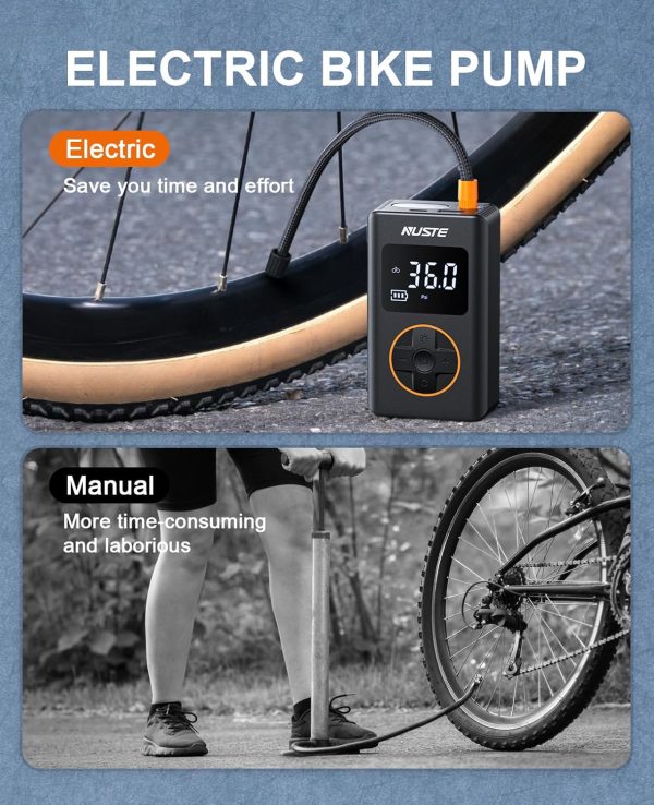 Tire Inflator Portable Air Compressor - 150 PSI Cordless Mini Bike Tire - Image 3