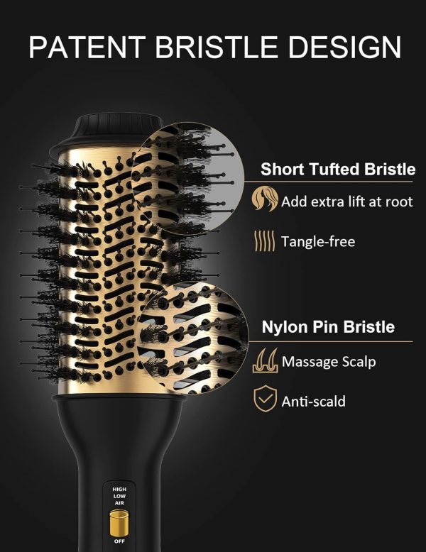 LANDOT Hair Blow Dryer Brush and Volumizer, One-Step Hot Air Brush for - Image 5