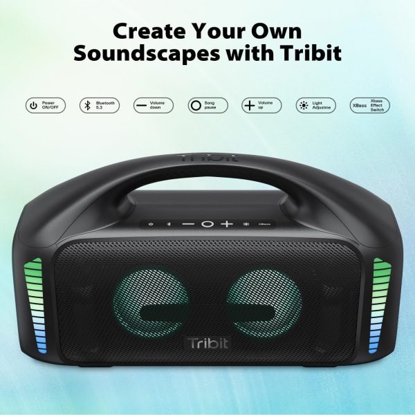 Tribit StormBox Blast Portable Speaker: 90W Loud Stereo Sound with XBass, - Image 4