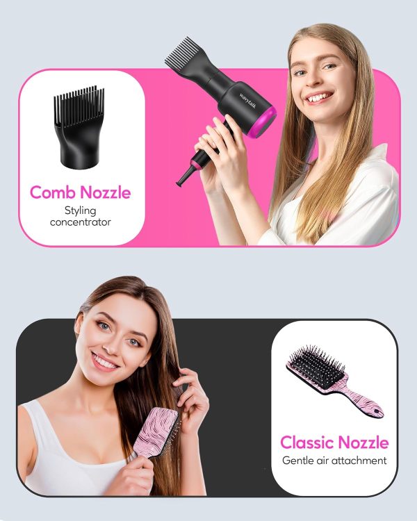 Wavytalk Professional Black Ionic Hair Dryer for Women with Diffuser, 1875W - Image 4