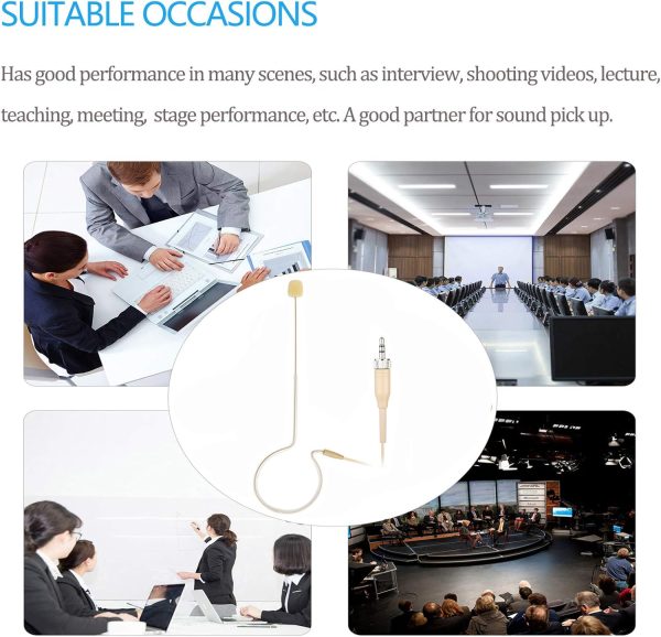 Headset Headworn Microphone - 3.5mm Screw Lock Head Microphone for - Image 5