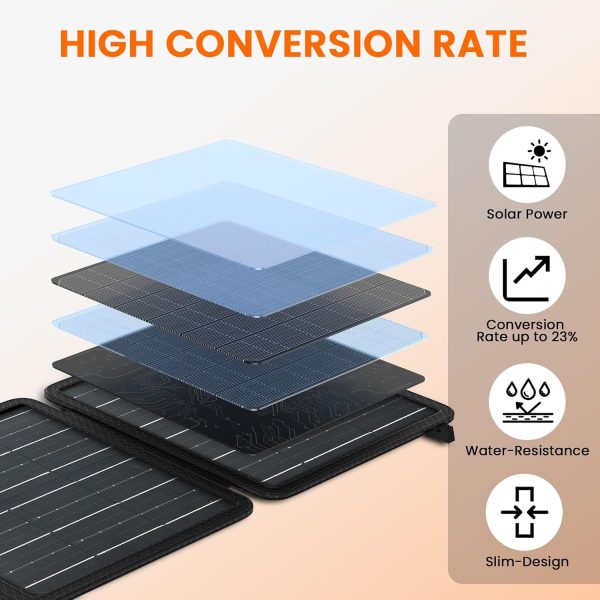 Solar Phone Charger, Solar Panel Charger, Portable Solar Charger with USB-C - Image 3