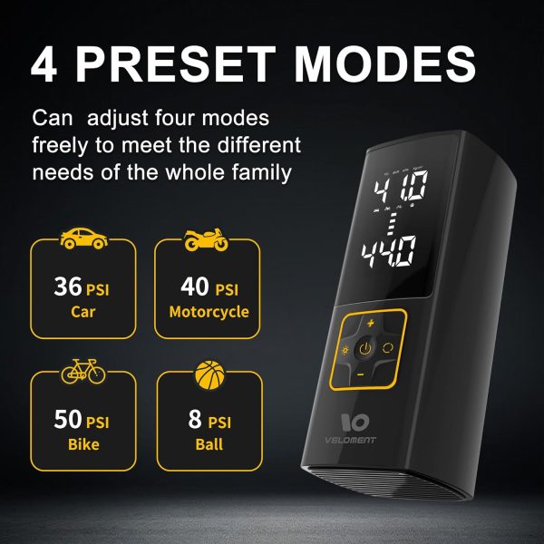 Tire Inflator Portable Air Compressor Auto Air Pump for Car Tire Car - Image 4
