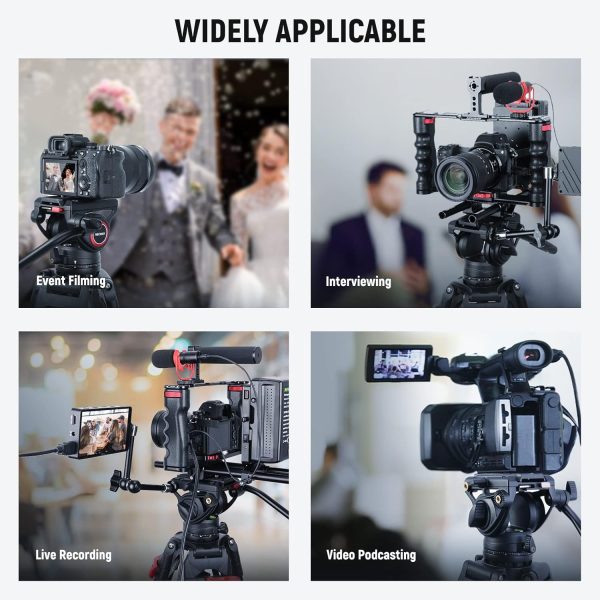NEEWER 74" Video Tripod with Fluid Head, QR Plate , Aluminum Heavy Duty - Image 8