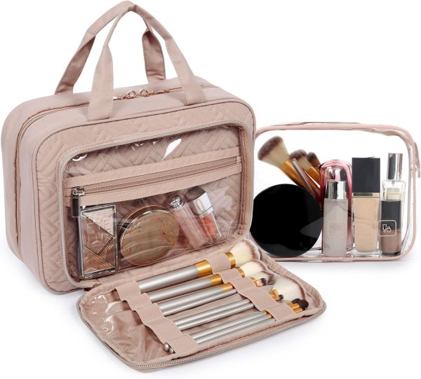 BAGSMART Toiletry Bag Hanging Travel Makeup Organizer with TSA Approved - Image 2