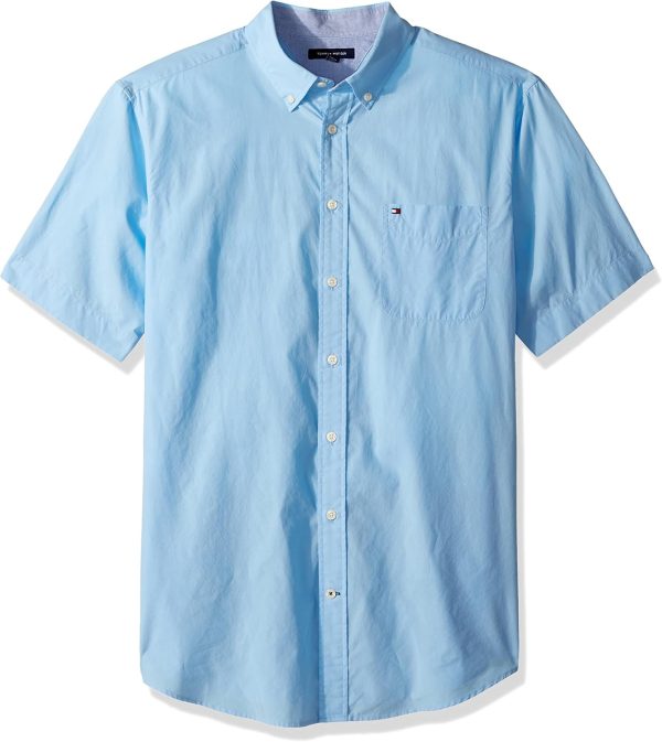 Tommy Hilfiger Men's Short Sleeve Casual Button Down Shirt in Classic Fit - Image 2