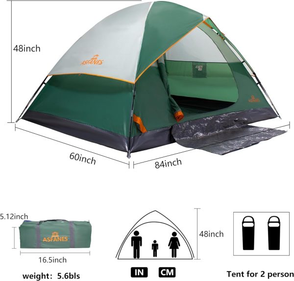 2-12 Person Tents for Camping Waterproof, Backpack Double Layer Camping - Image 3