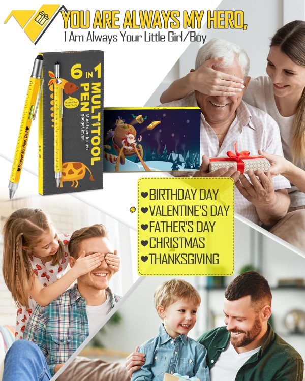 Fathers Day Dad Gifts from Daughter Son Wife Husband Multitool Pen Tools - Image 2
