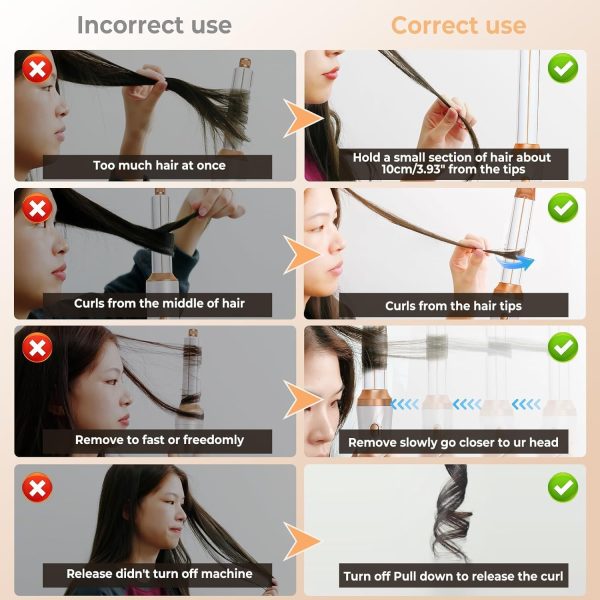 6 in 1 Blow Dryer Brush, Detachable Hair Dryer Brush Air Curler Air Styler - Image 9