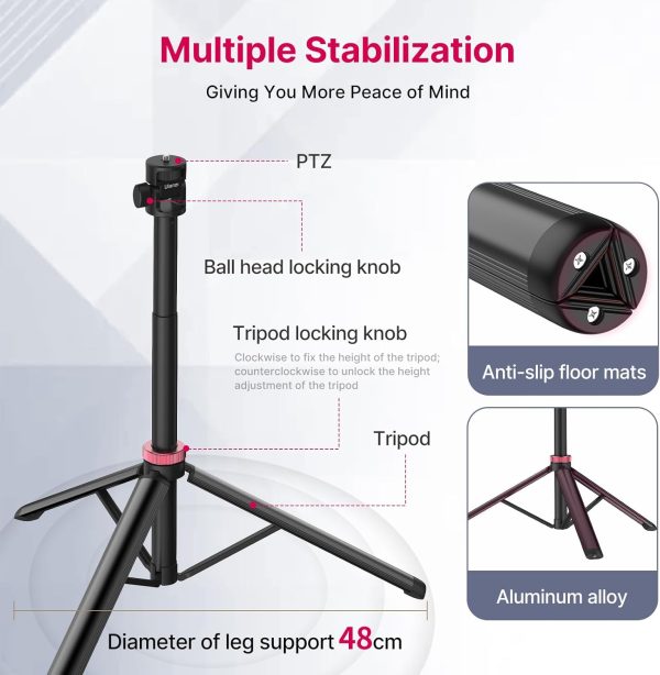 VIJIM MT-79 Extendable Photography Light Stand, 81" Portable Adjustable - Image 5