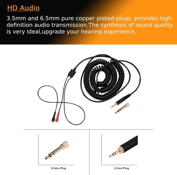 Richer-R Replacement Spring Coil Cable for Sennheiser HD25/ 560/540/ - Image 4