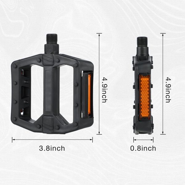 Bike Pedals 9/16" Lightweight Non-Slip Bicycle Platform Pedals Fits Most - Image 4
