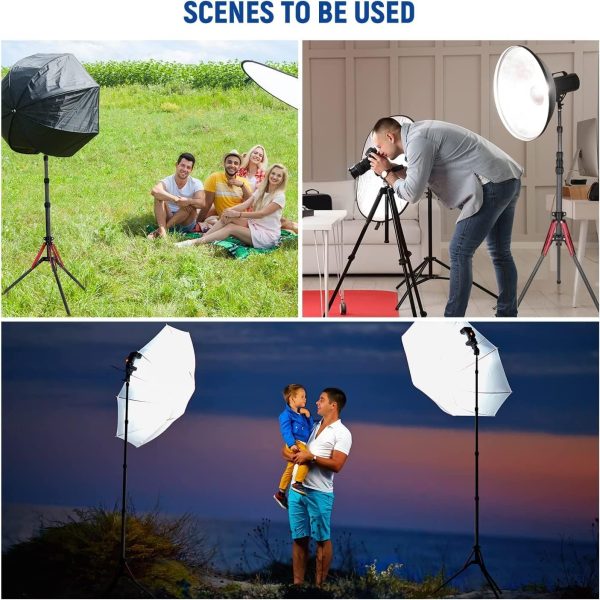 NEEWER Light Stand Carbon Fiber with 180° Reversible Legs, 1/4" to 3/8" - Image 8