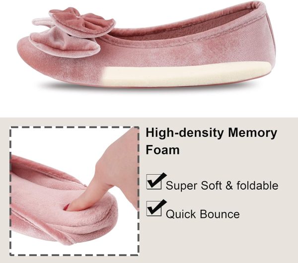 BCTEX COLL Women's Fancy House Slippers with Bow, Ladies Sexy Velvet - Image 6