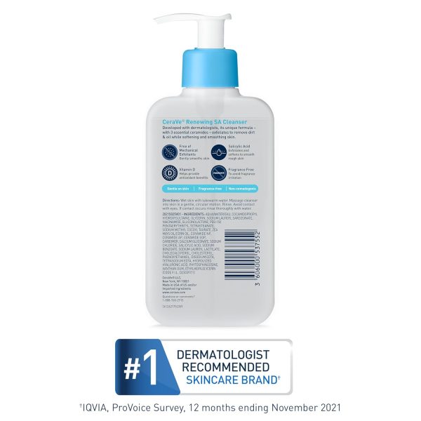 CeraVe Renewing Salicylic Acid Cleanser, Formulated With Hyaluronic Acid, - Image 7