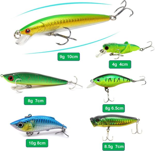 437/243Pcs Fishing Lures Kit for Freshwater &Saltwater,Bass Fishing Lure - Image 3
