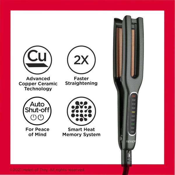 Revlon Double Straight Copper Ceramic Dual Plate Hair Straightener | Faster - Image 5