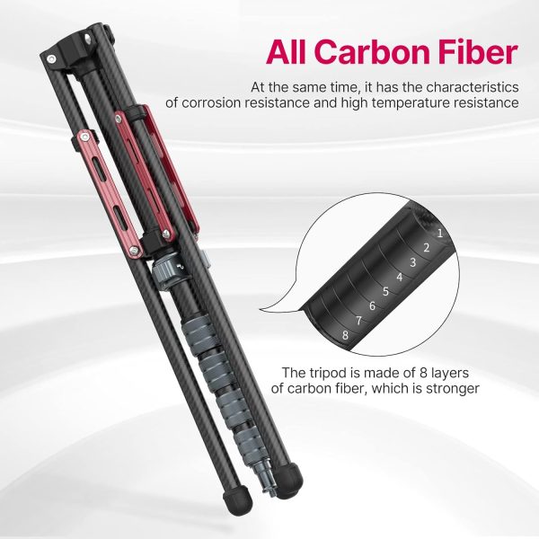 ULANZI Light Stand Carbon Fiber MT-49, Adjustable Tripod Stand for - Image 3
