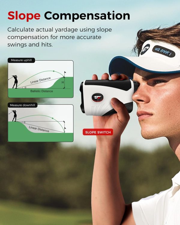 Golf Rangefinder with Slope - 1200 Yards Laser Range Finder with Flag Pole - Image 5