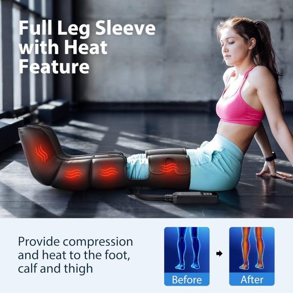 CINCOM Leg Massager with Heat and Compression, Leg Massager for Circulation - Image 3