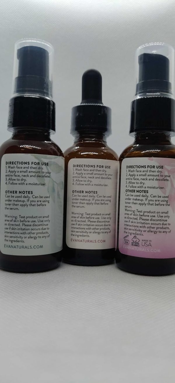 Natural Firm & Glow Skincare Set of 3 Serums – Skin Care Products With 20% - Image 4