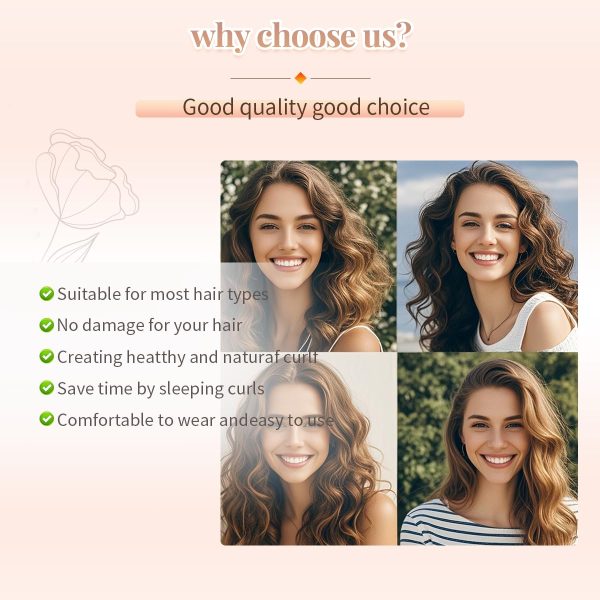 Heatless Curls Overnight Rods Heatless Hair Curler Hair Curlers To Sleep In - Image 6
