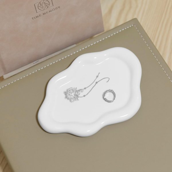 Cloud Trinket Dish, Chubby Jewelry Tray, Ceramic Jewelry Ring Trinket Dish - Image 7