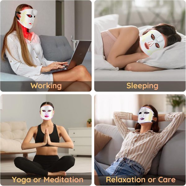 Red Light Therapy for Face, 7+1 Color Infrared Light 850nm Portable - Image 7