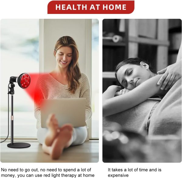 Red Light Therapy Lamp with Adjustable Stand, Red Light Therapy Bulb for - Image 4