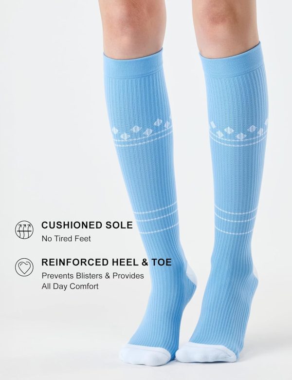 FITRELL 3 Pairs Compression Socks for Women and Men 20-30mmHg-Circulation - Image 5