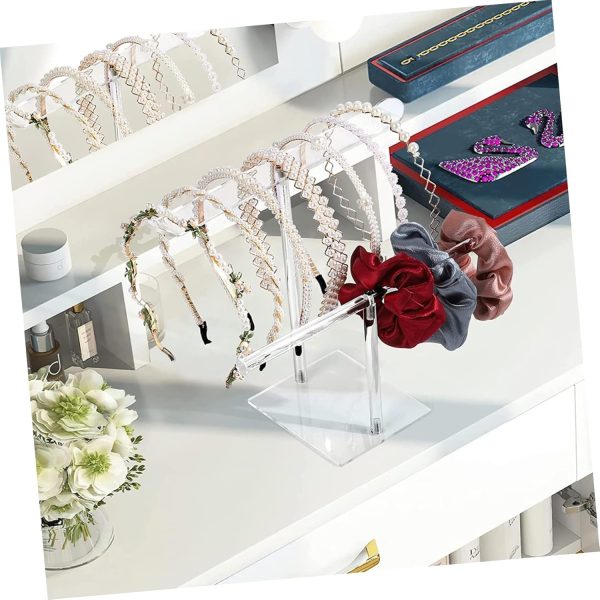 Acrylic Ornament Rack Hair Hoops Stand Accessory Necklace Holder Headband - Image 6