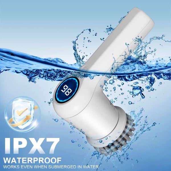 Electric Spin Scrubber, Power Scrubber Cordless Shower for Cleaning with - Image 2