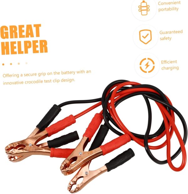 2pcs Car Hitch Car Starter Clamp Jumper Cable Replacement Battery Clip Jump - Image 5