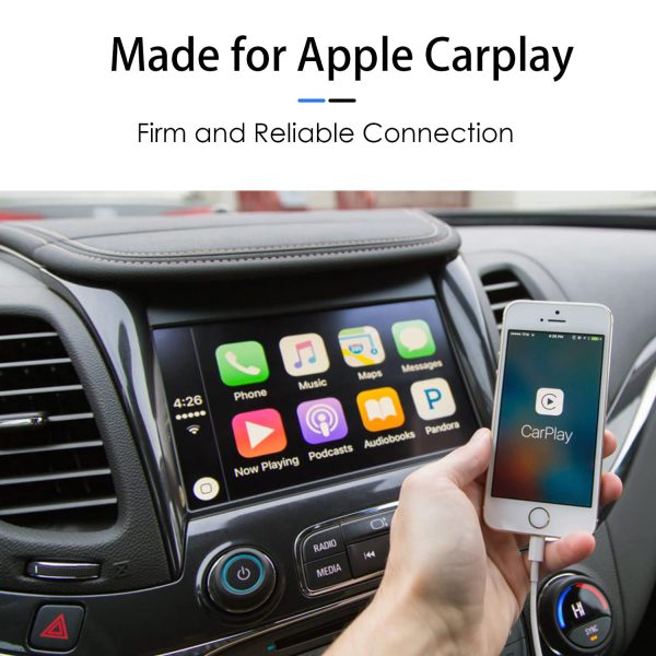 Car Apple Carplay Cable, USB A to Lightning Cable for iPhone 14, 14 pro - Image 2