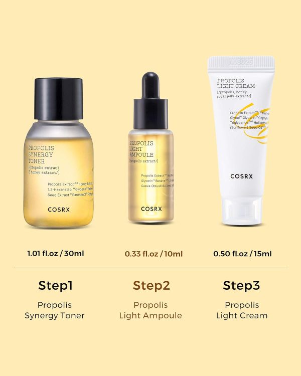 COSRX Honey Glow Kit, Korean Skin Care Set with Propolis Facial Toner, - Image 3