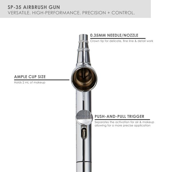 TEMPTU Gravity Feed Airbrush, SP-35 Dual Action Airbrush Gun | - Image 4