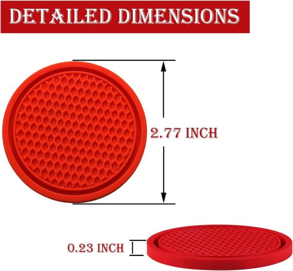 SINGARO Car Cup Coaster, 4PCS Universal Non-Slip Cup Holders Embedded in - Image 2