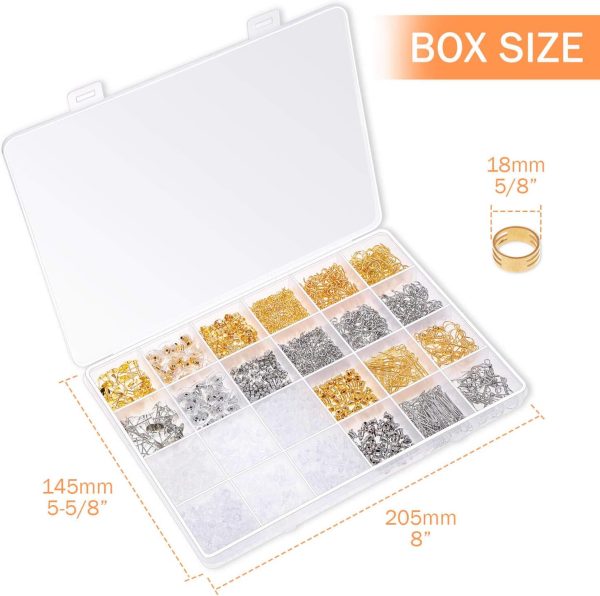 Anezus Earring Making Kit with Earring Hooks Findings, Earring Backs Posts, - Image 5