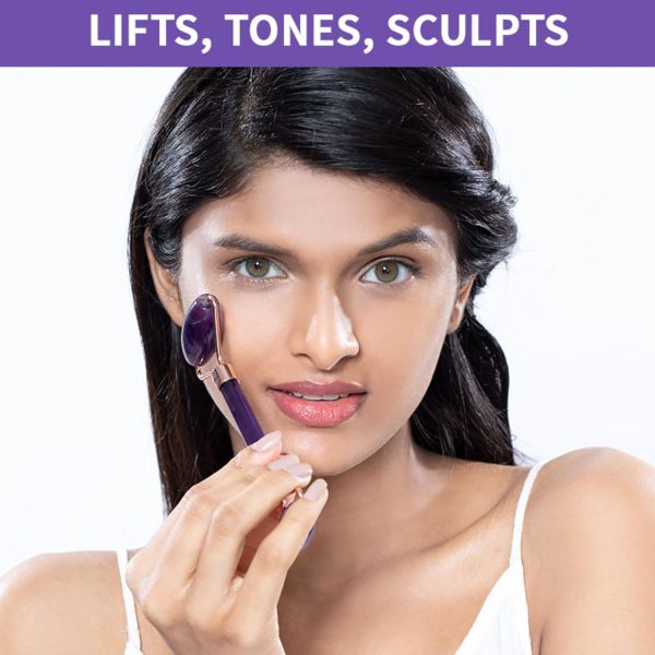 Nykaa Naturals Amethyst Face Roller - Diminishes Fine Lines and Wrinkles - - Image 2