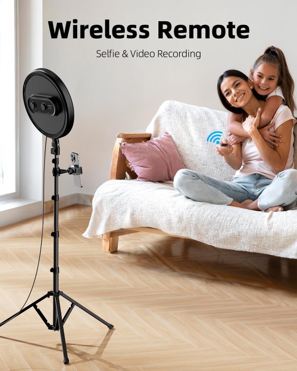 Weilisi Large Ring Light with 72" Tripod Stand, 6500K Full-Screen Selfie - Image 6