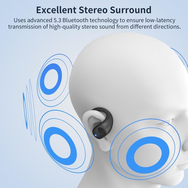 Open Ear Headphones, Bluetooth Headphones 5.3 Sports with Smart Digital - Image 5
