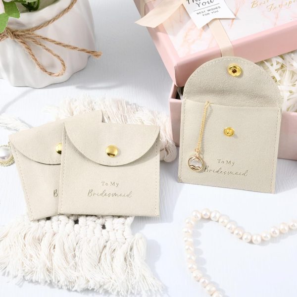 CEELGON Jewelry Bags Bridesmaid Gifts Set of 8 Velvet Small Jewelry Pouch - Image 7