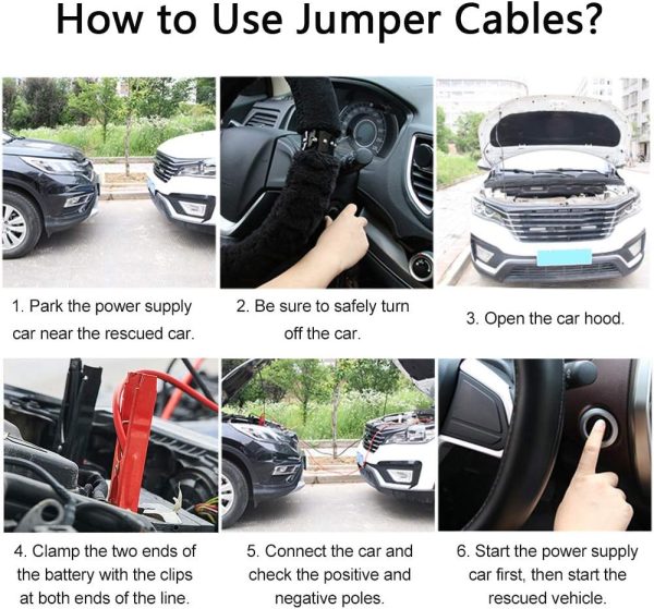 4AWG Jumper Cables 4 Gauge 20 Feet Heavy Duty Booster Cables for Car, SUV - Image 5