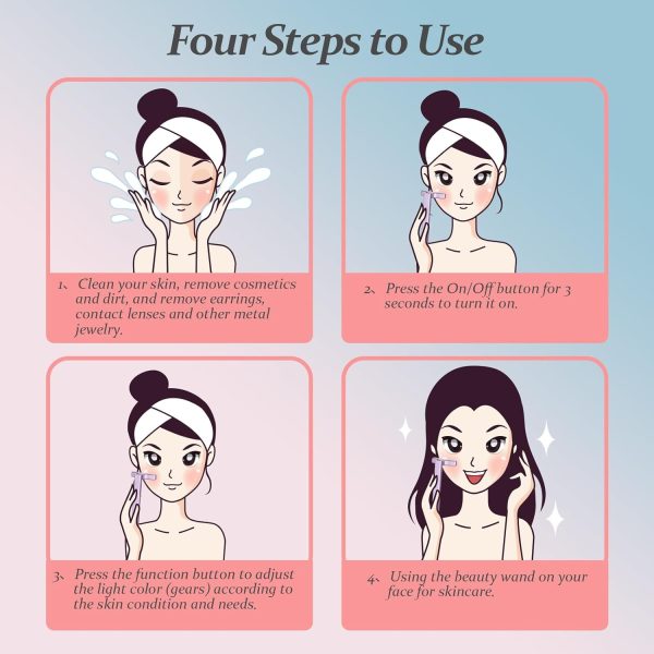 Red Light Therapy for Face, Eyes and Neck, Red Light Therapy Wand, 7 Color - Image 7